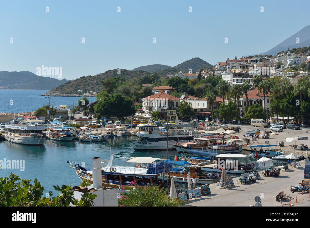 Harbour Kas Turquie une ville de villégiature sur la côte Méditerranéenne Banque D'Images