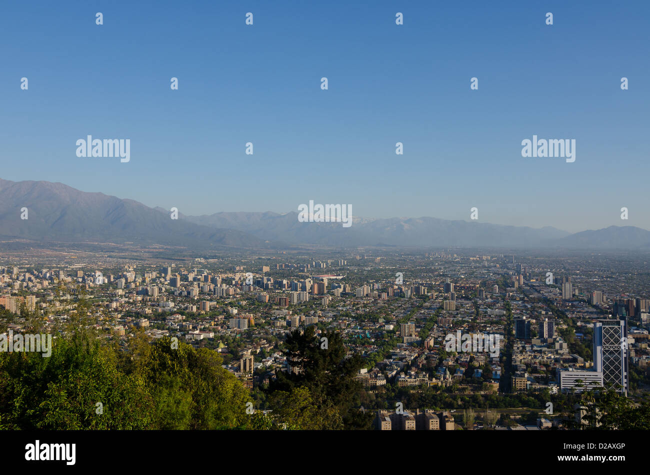 Panorama de Santiago de Chili, Chili Banque D'Images