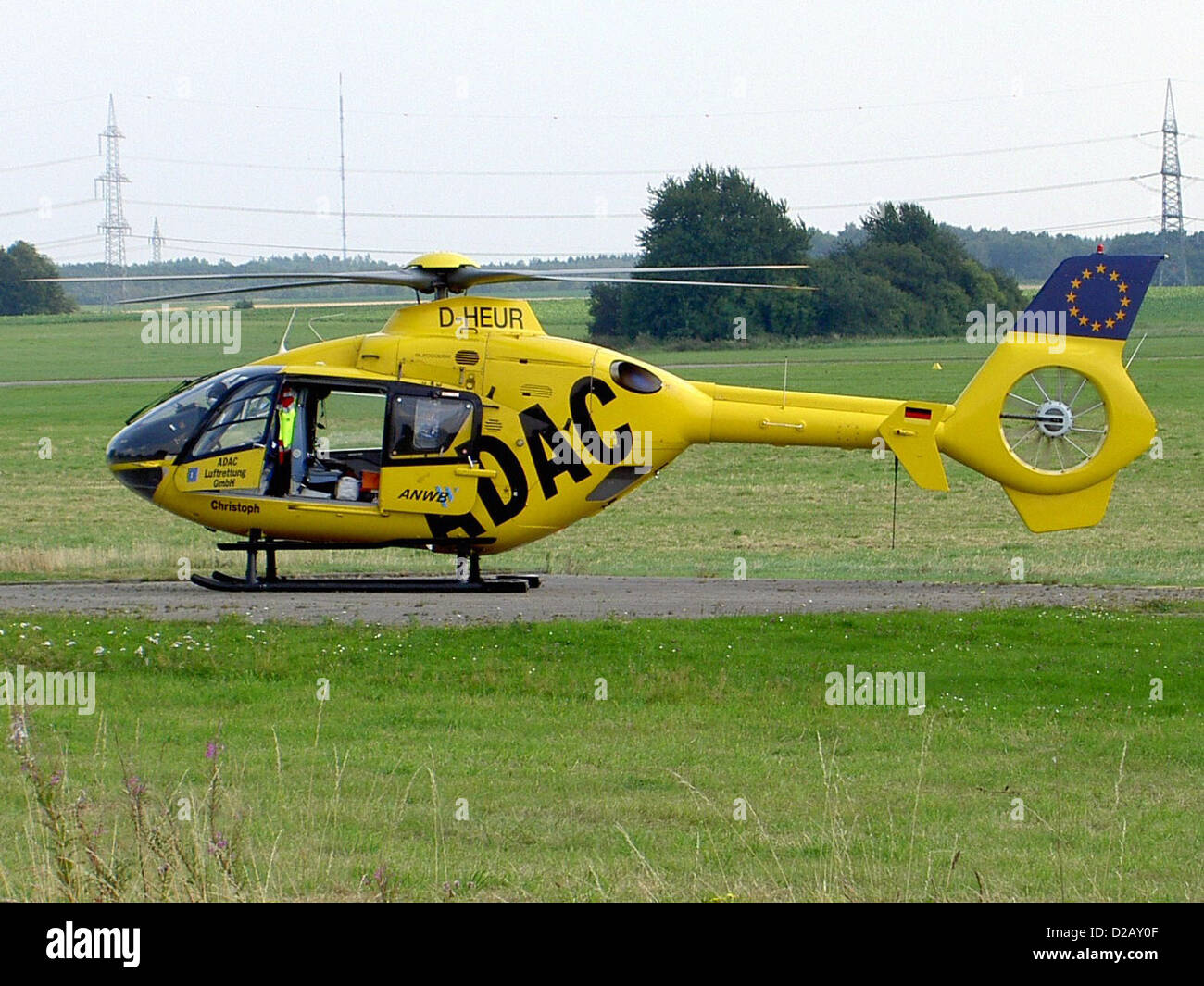 ADAC Luftrettung D-HEUR Eurocopter EC135 T1 Banque D'Images