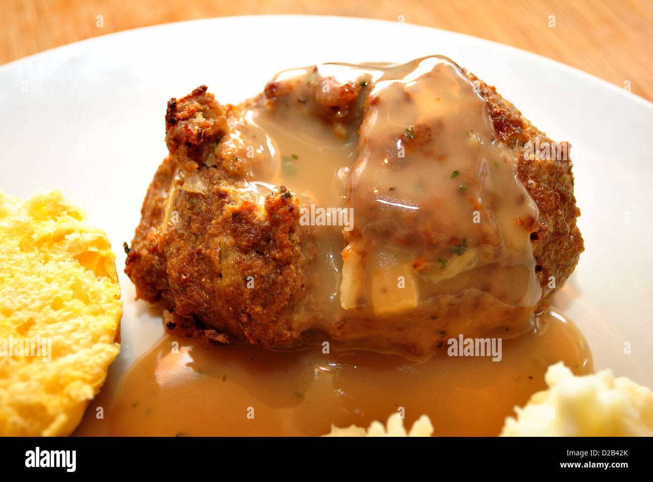 Mini pains de viande avec la sauce Banque D'Images