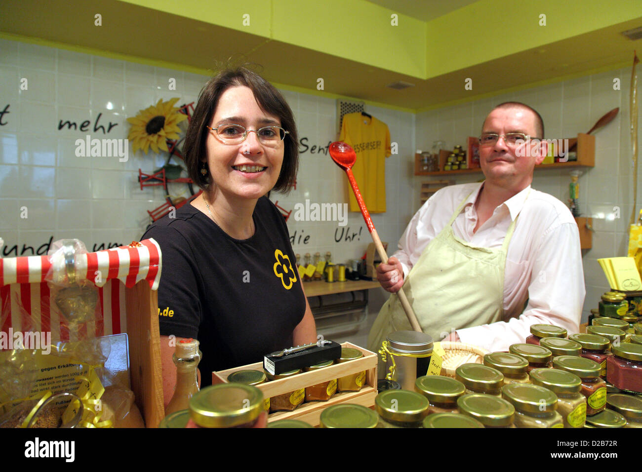 Berlin, Allemagne, et Christoph M. Schambach pendant le mérite, propriétaire de salons de moutarde Banque D'Images