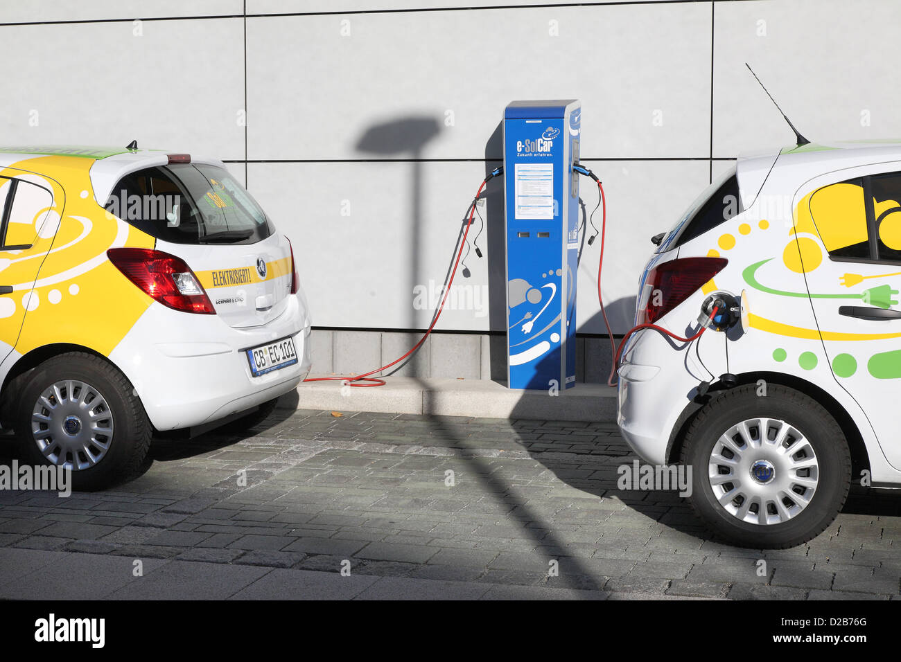 Cottbus, Allemagne, e-SolCars sera facturée Banque D'Images