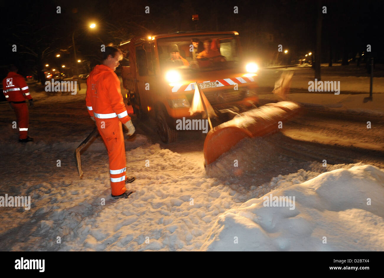 Berlin, Allemagne, Berlin le bulldozer de l'assainissement en action Banque D'Images
