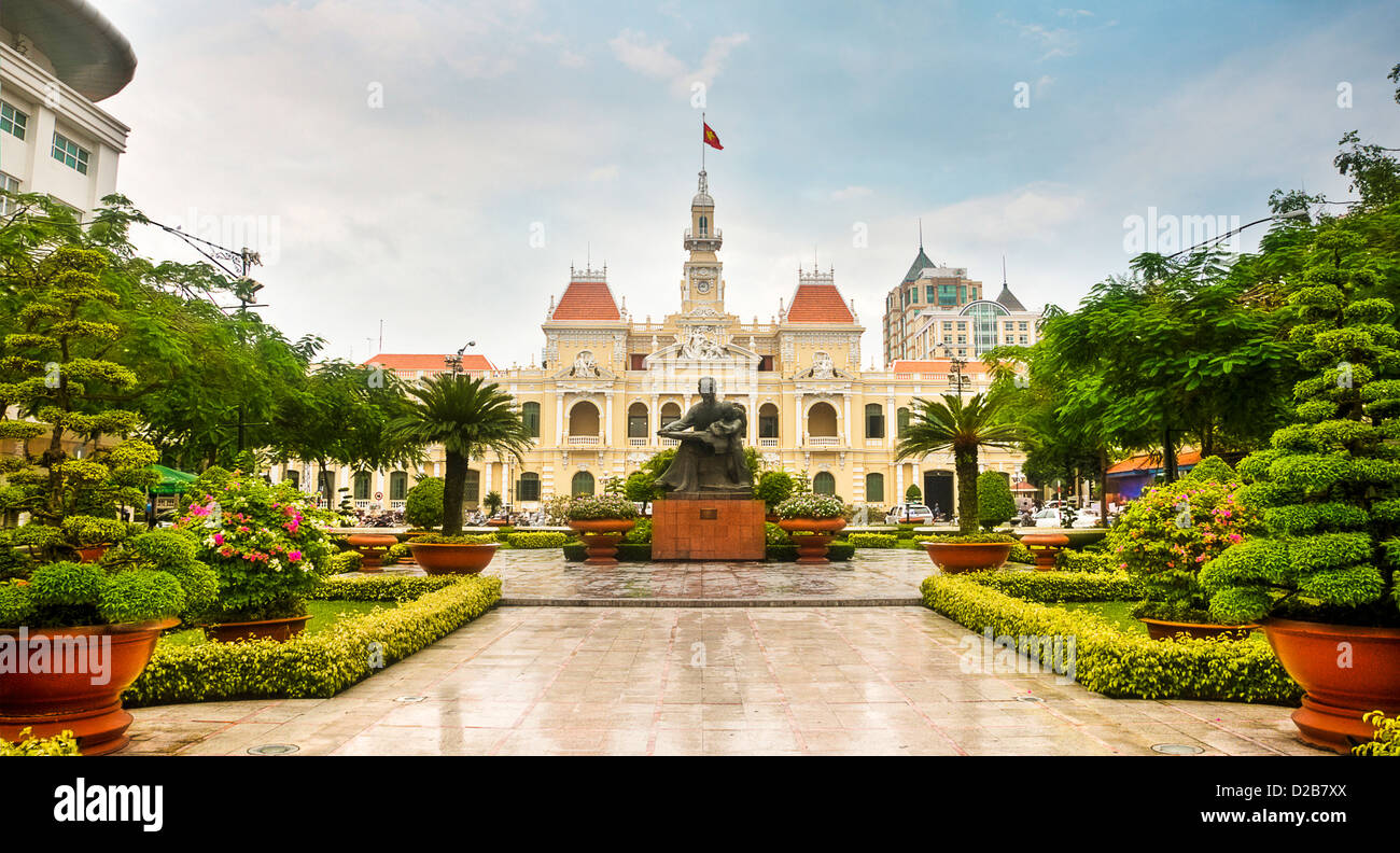 Ho Chi Minh Ville bâtiment du Comité Populaire Banque D'Images