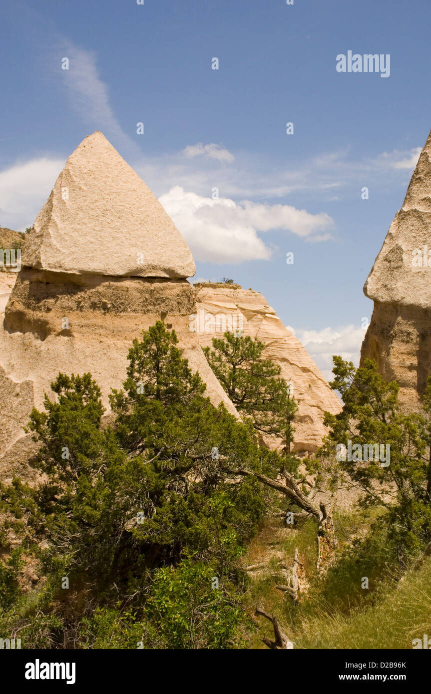 Kasha-Katuwe Tent Rocks National Monument Nouveau Mexique a été désignée monument national en janvier 2001 17 Rock tente en forme de cône Banque D'Images