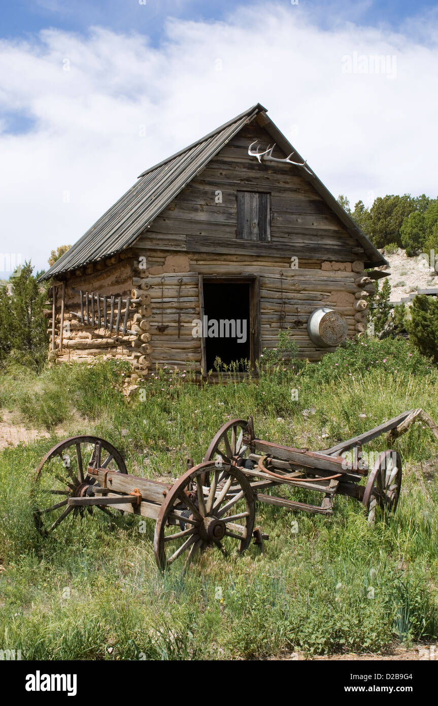 El Rancho De Las Golondrinas est Living History Museum 18e siècle colonial espagnol au sud du Nouveau Mexique Santa Fe cette dernière était Banque D'Images