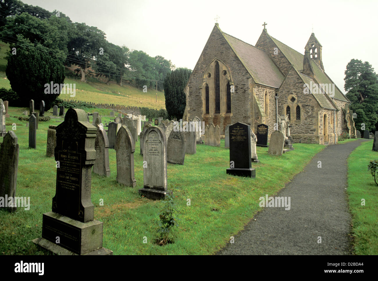 Pays de Galles, Corwen. Église Saint-thomas Banque D'Images