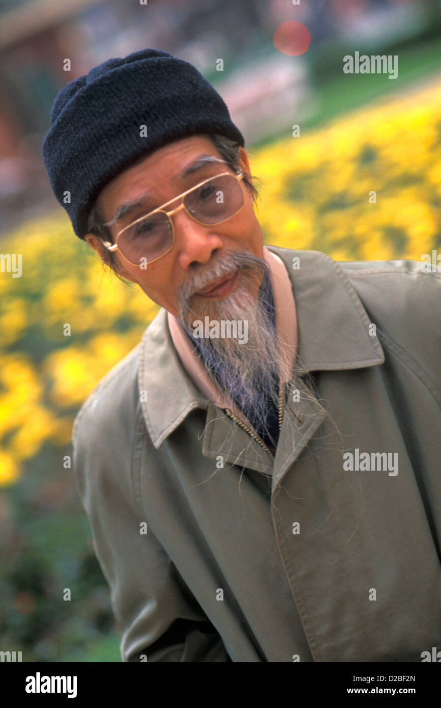 Vietnam, Saigon, Ho Chi Minh Ville. Portrait de l'homme vietnamiens Banque D'Images