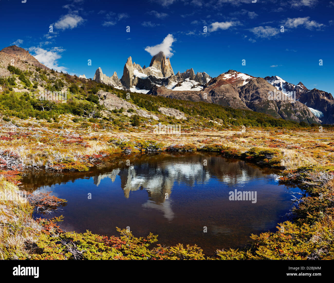 Le mont Fitz Roy, le Parc National Los Glaciares, Patagonie, Argentine Banque D'Images