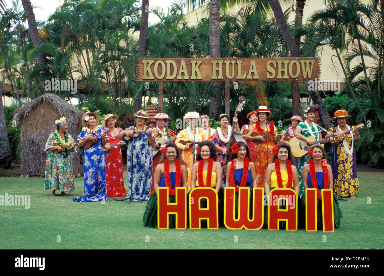 Hawaii, Honolulu. La Hula Show. Banque D'Images