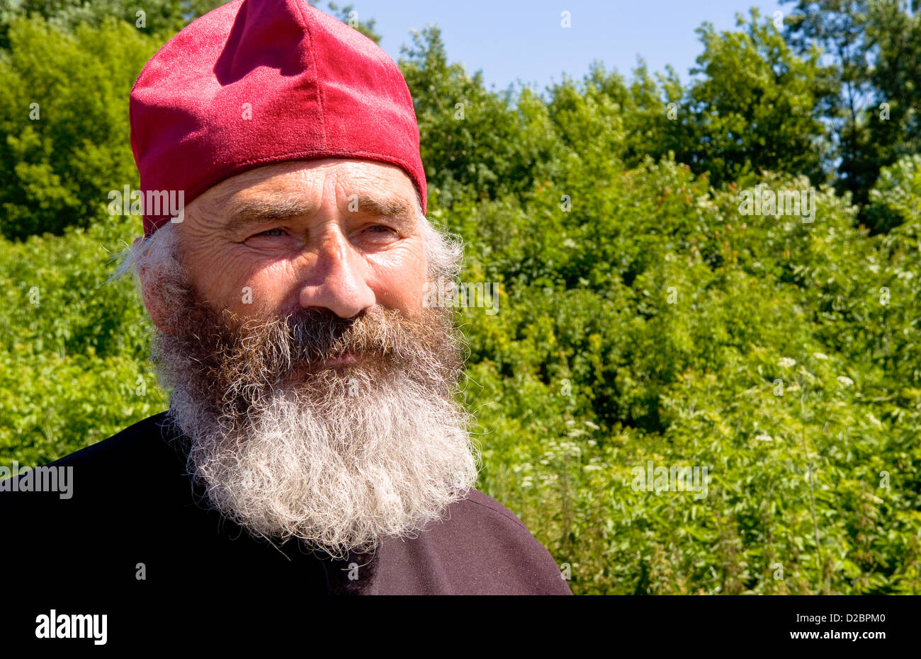 Portrait de prêtre orthodoxe russe, Lviv, Ukraine Banque D'Images