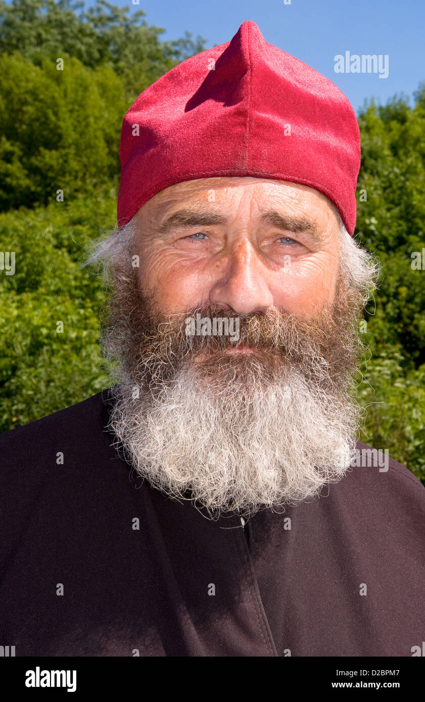 Portrait de prêtre orthodoxe russe, Lviv, Ukraine Banque D'Images