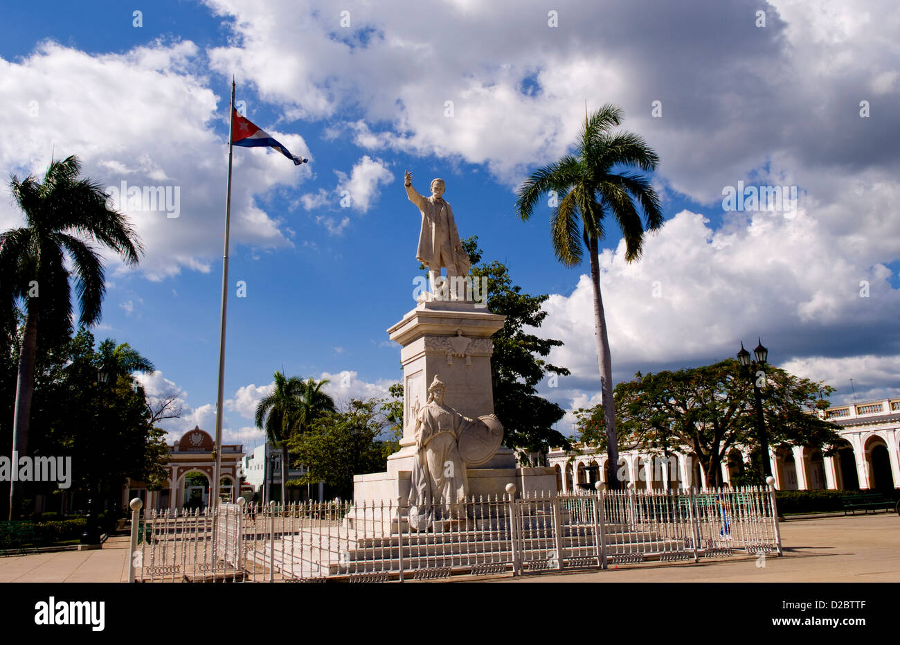 Jose Marti Statue à Cienfuegos, Cuba Banque D'Images