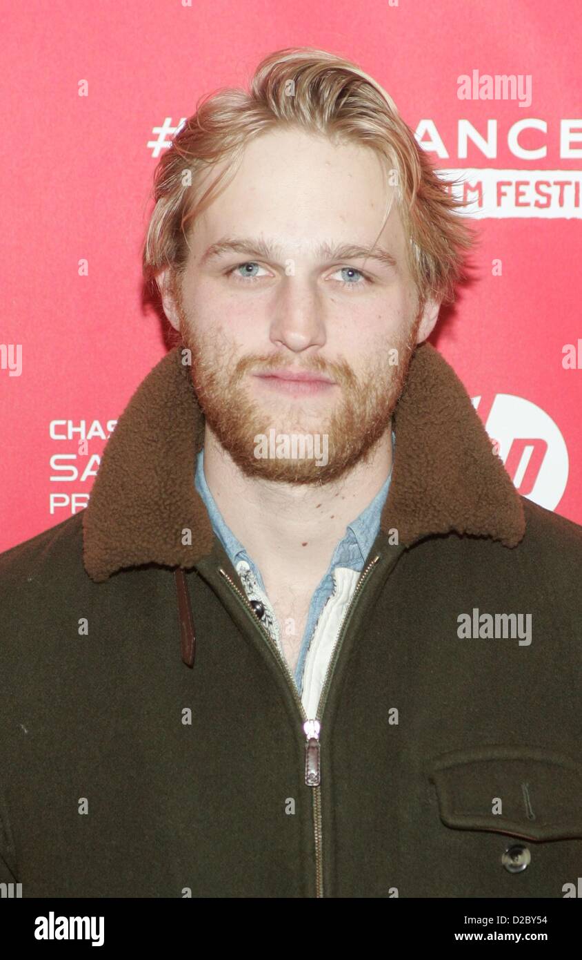 Wyatt Russell aux arrivées pour NOUS SOMMES CE QUE NOUS SOMMES en première mondiale au Festival du Film de Sundance 2013, Bibliothèque Centre Theatre, Park City, UT 18 Janvier, 2013. Photo par : James Atoa/Everett Collection Banque D'Images