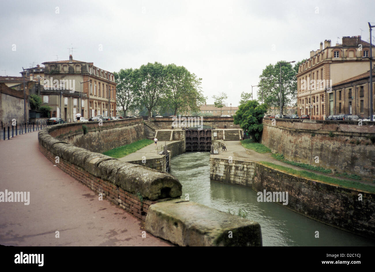 La France. Toulouse. Canal du Midi. Serrure. 1667-1680. Ingénieur en chef, Pierre-Paul Riquet. Unesco World Heritage Site. Banque D'Images