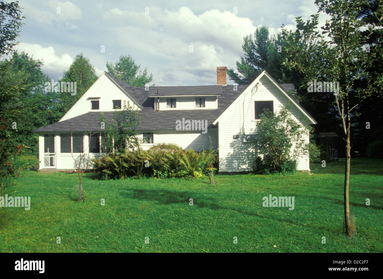 New Hampshire. La Franconie. Maison de Robert Frost. Retour Banque D'Images