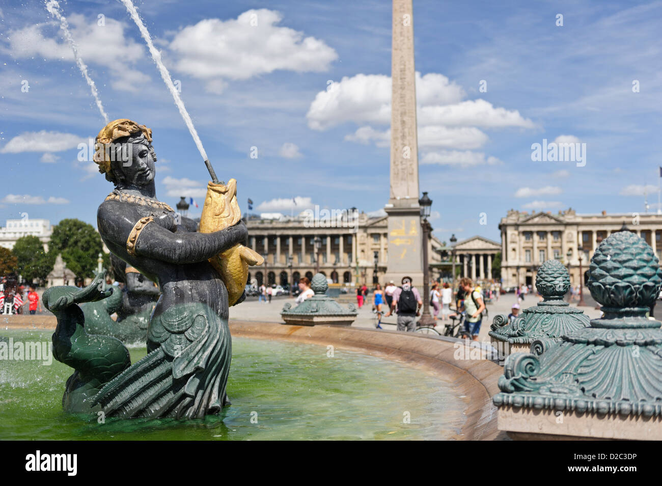 Fontaine de River de Commerce et de navigation, de la Place de la Concorde, Paris, France. Banque D'Images