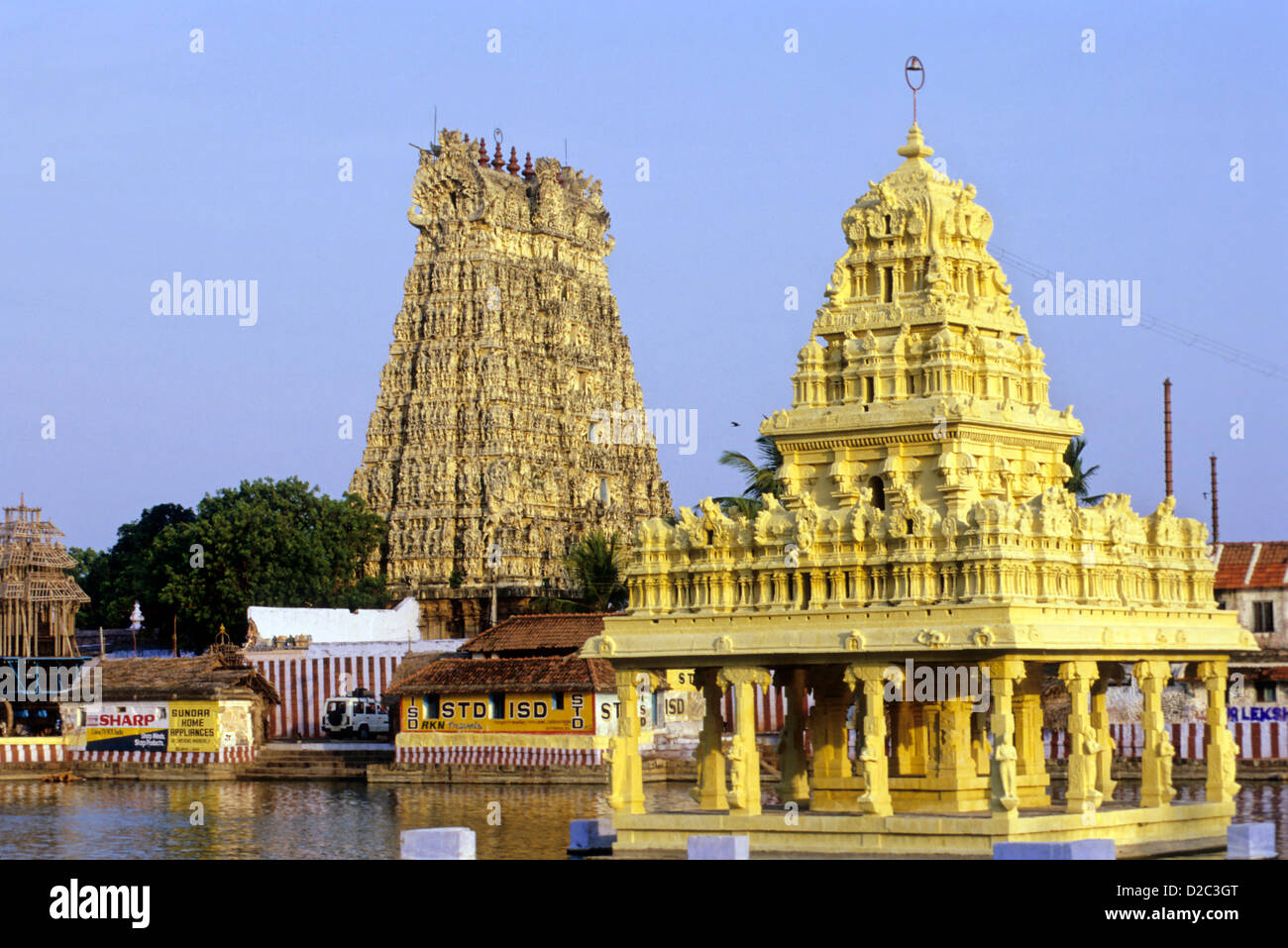 L'Inde. Tamil Nadu, Suchindram Temple Banque D'Images