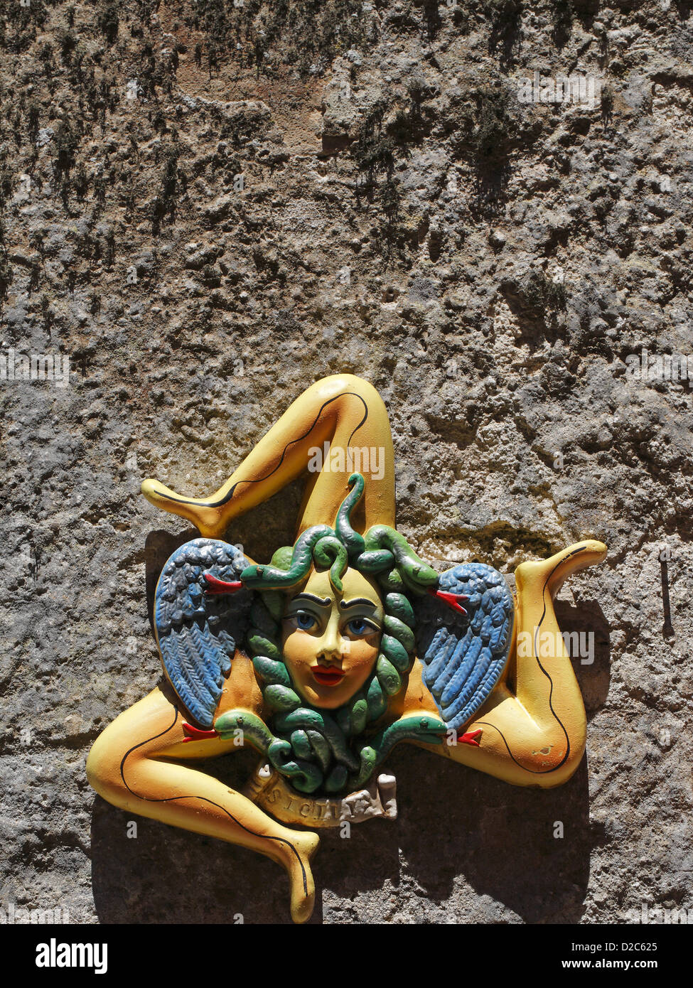 Le Triskèle (trinacria), symbole de la Sicile, Italie Banque D'Images