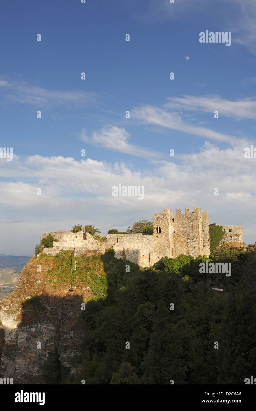 Le château normand, Erice, Sicile, Italie Banque D'Images