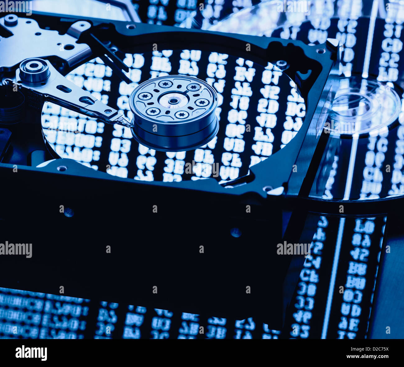 Les pièces d'ordinateur de stockage de données Banque D'Images