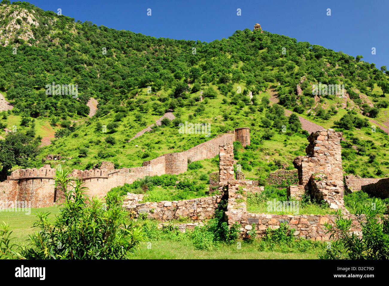 Ancien Site Bhangarh, Ruines de Bhangarh, forts du Rajasthan, Rajasthan, Inde Bhangarh Banque D'Images