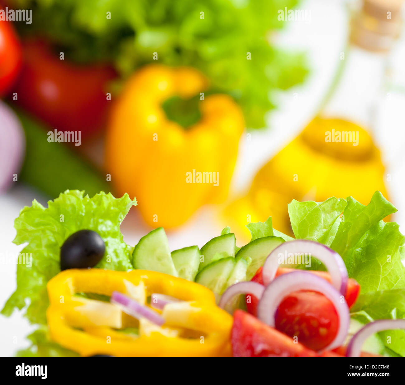 L'alimentation saine salade de légumes Banque D'Images