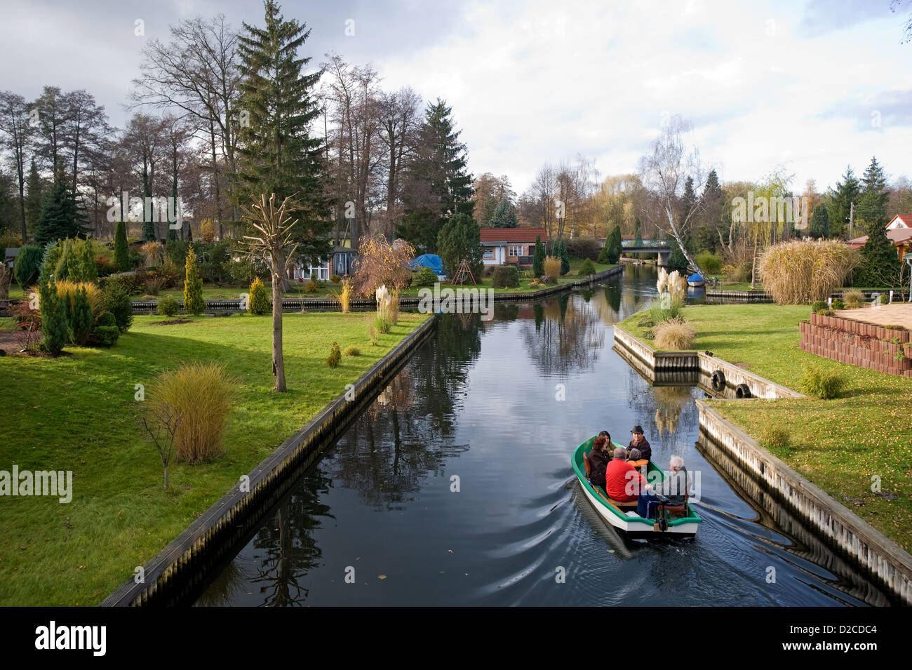 Berlin, Allemagne, un bateau à travers les canaux de Venise en Banque D'Images