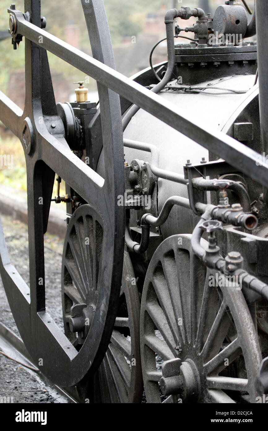 Une réplique de la machine à vapeur 1802 construit pour Richard Trevithick par la société Coalbrook - la première locomotive à vapeur. Cette réplique a été construite en 1990 par GKN Sankey et Vulcan Engineering Groupe d'Assurance Nationale Banque D'Images