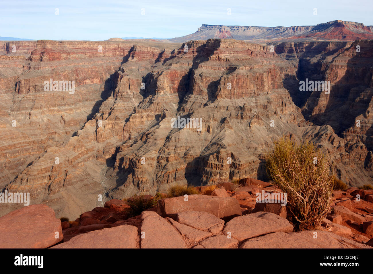 Vue sur le grand canyon de guano point Grand Canyon West arizona usa Banque D'Images
