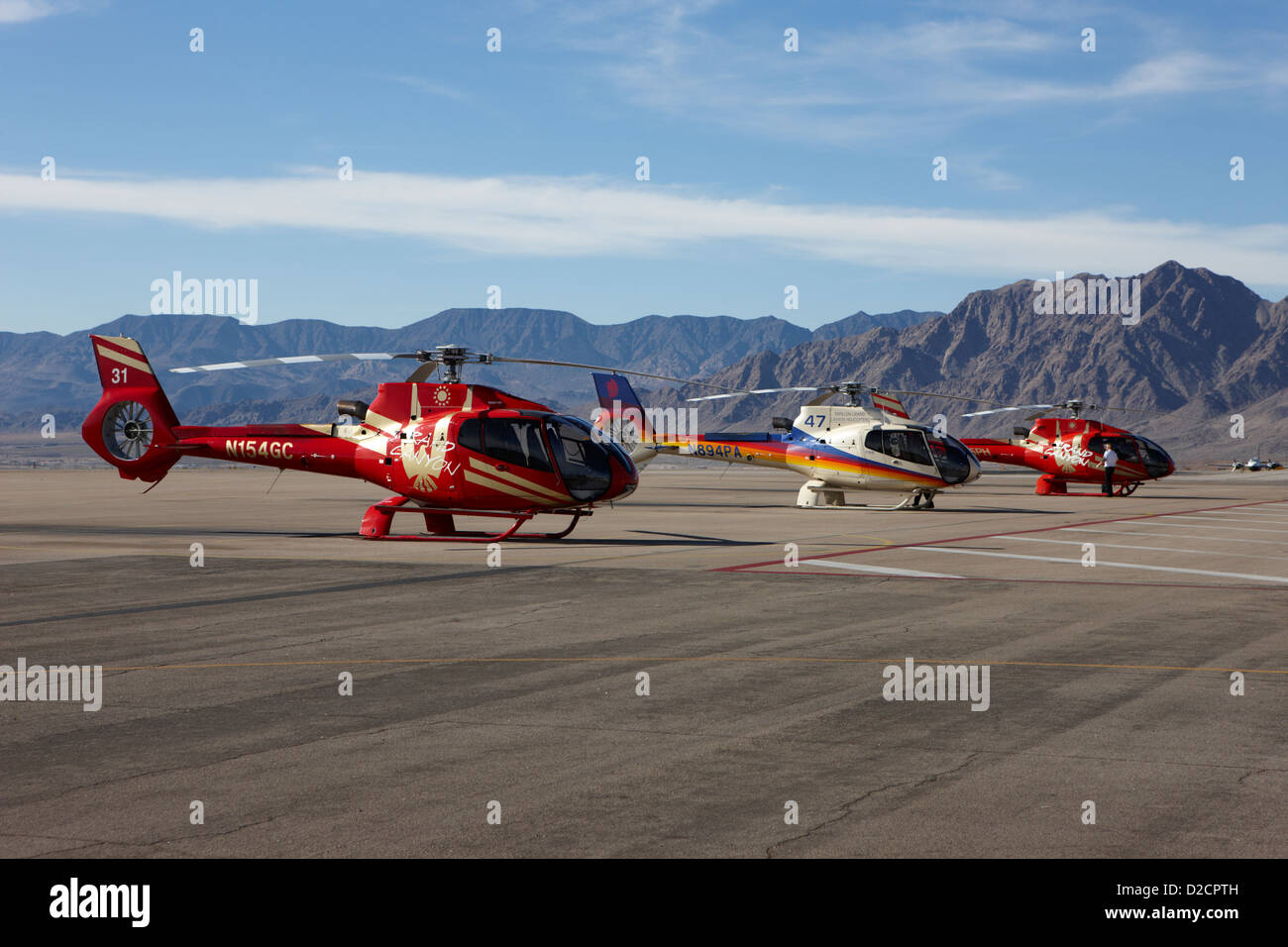 Visites guidées du grand canyon helicopters à Boulder City airport terminal NEVADA USA Banque D'Images