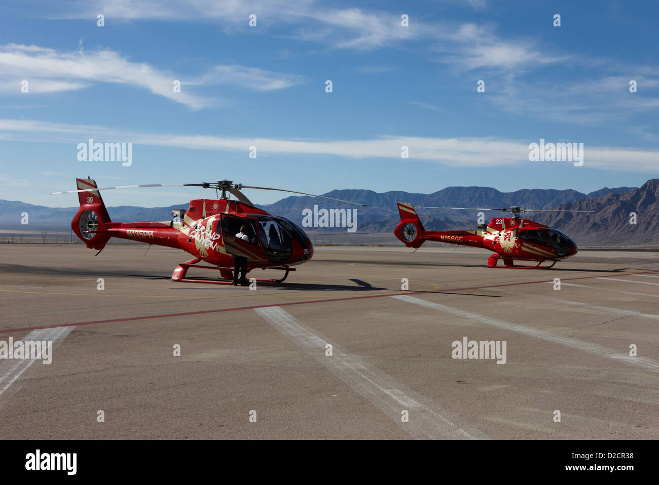 Visites guidées du grand canyon helicopters à Boulder City airport terminal NEVADA USA Banque D'Images