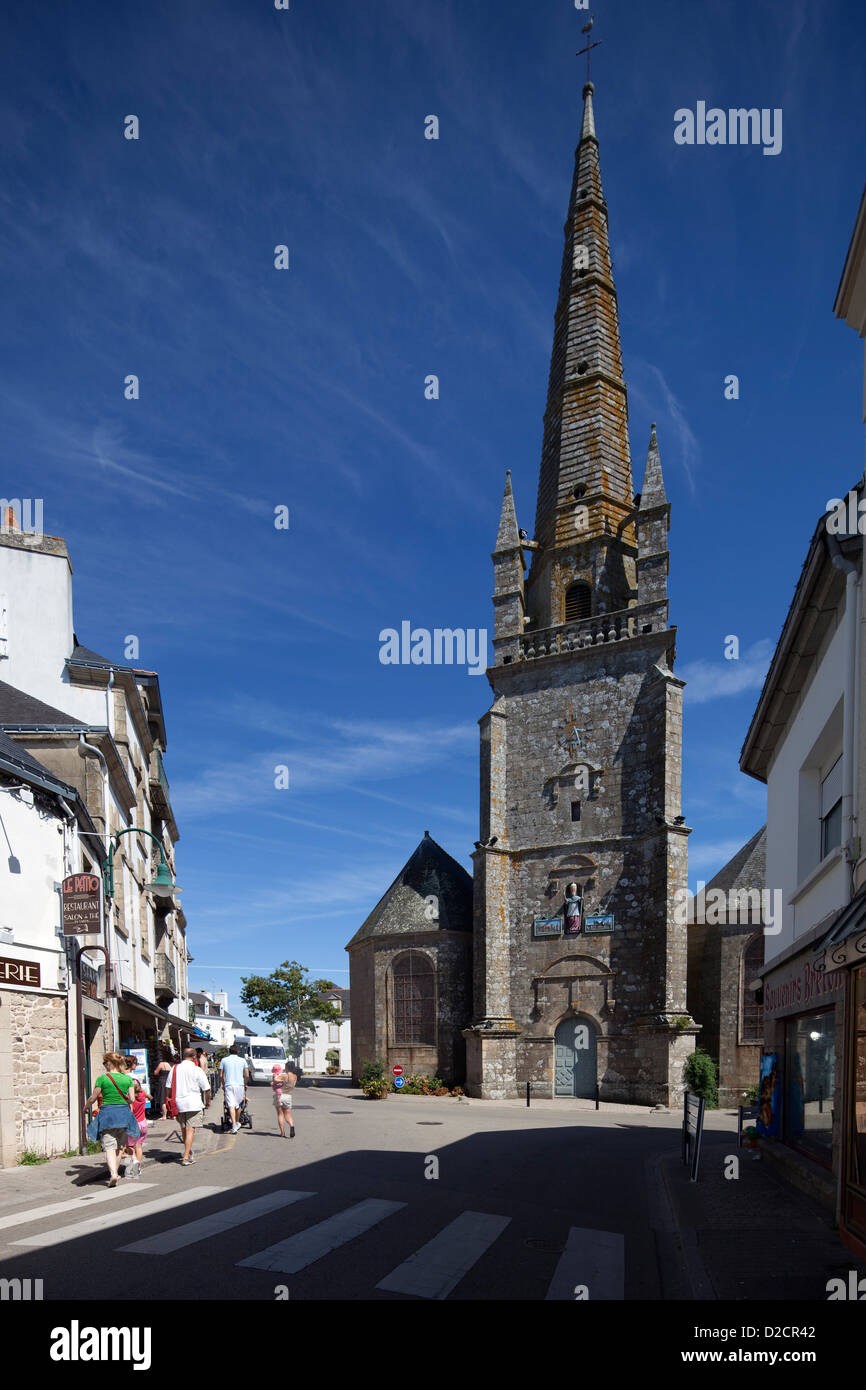 Carnac, France, l'église de Saint Cornely, Banque D'Images