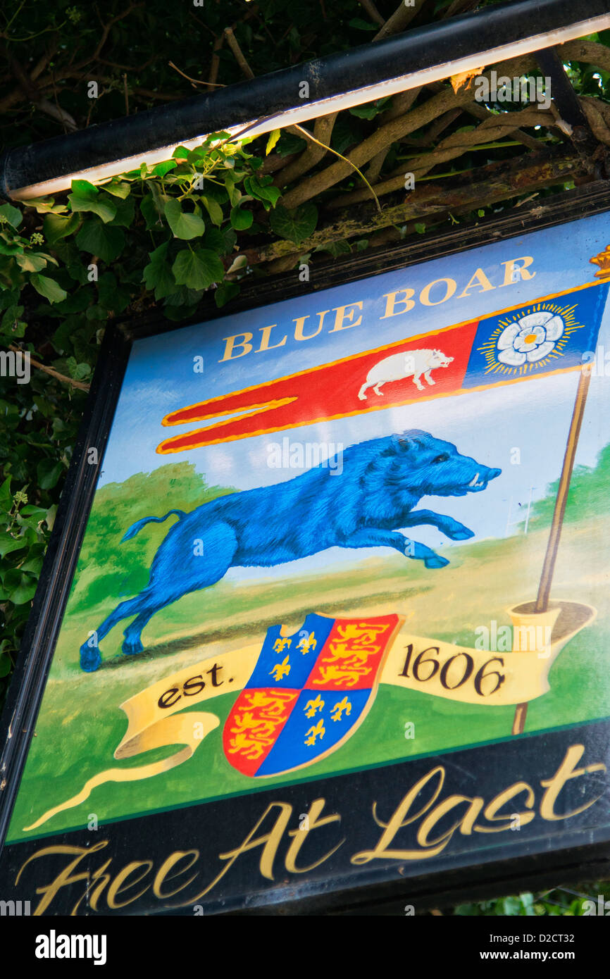 Blue Boar à Longworth, Oxfordshire, un village traditionnel pub, fondée 1606 Banque D'Images