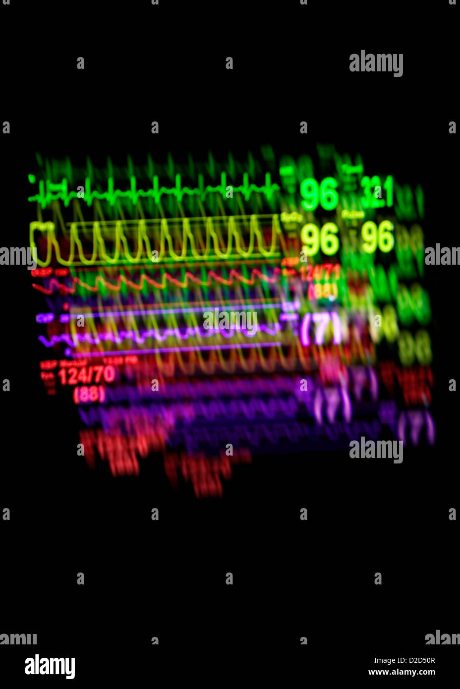 Moniteur de signes vitaux Banque D'Images