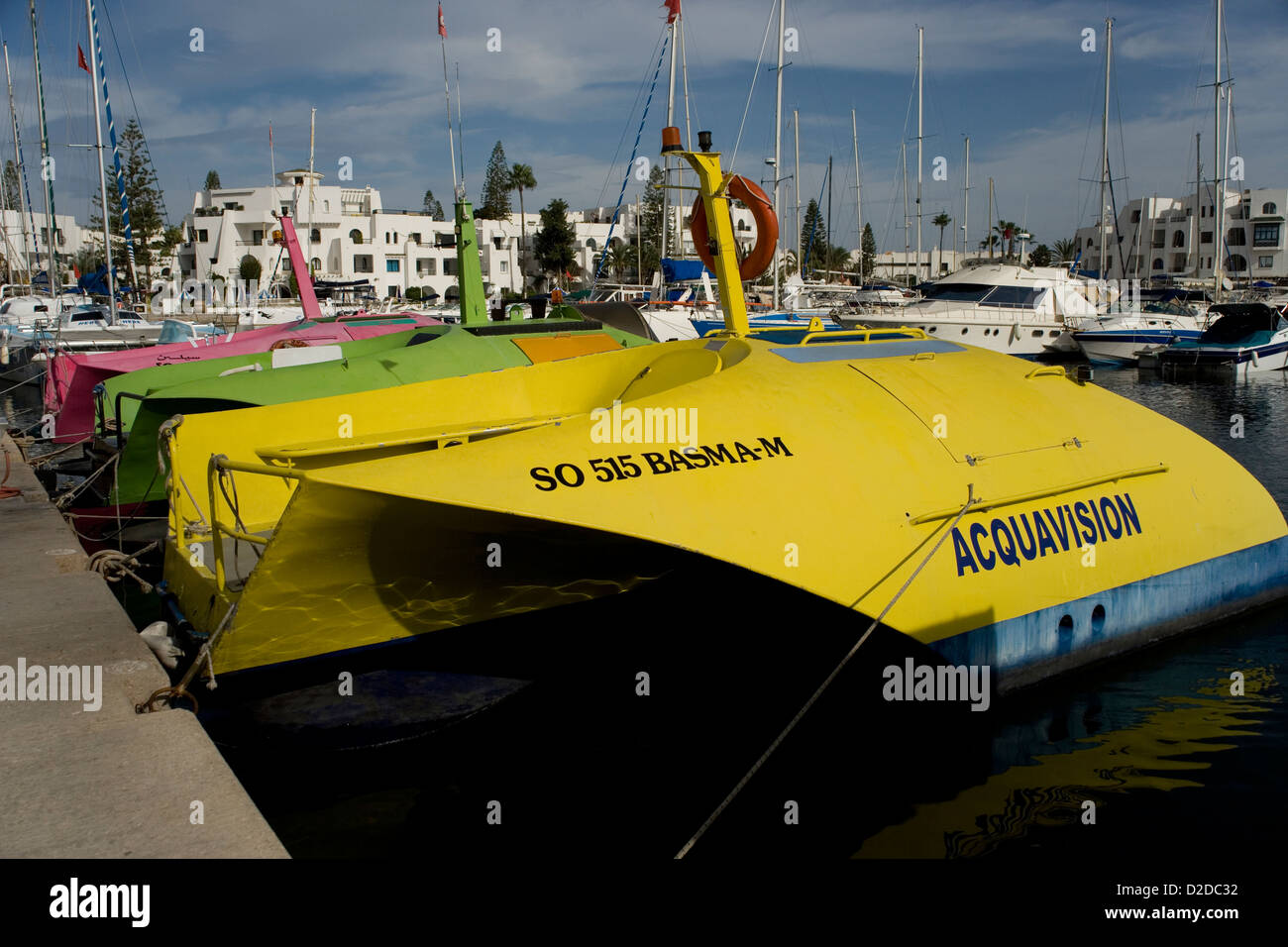 Bateau sous-marin à Port El Kantaoui près de Sousse en Tunisie Banque D'Images