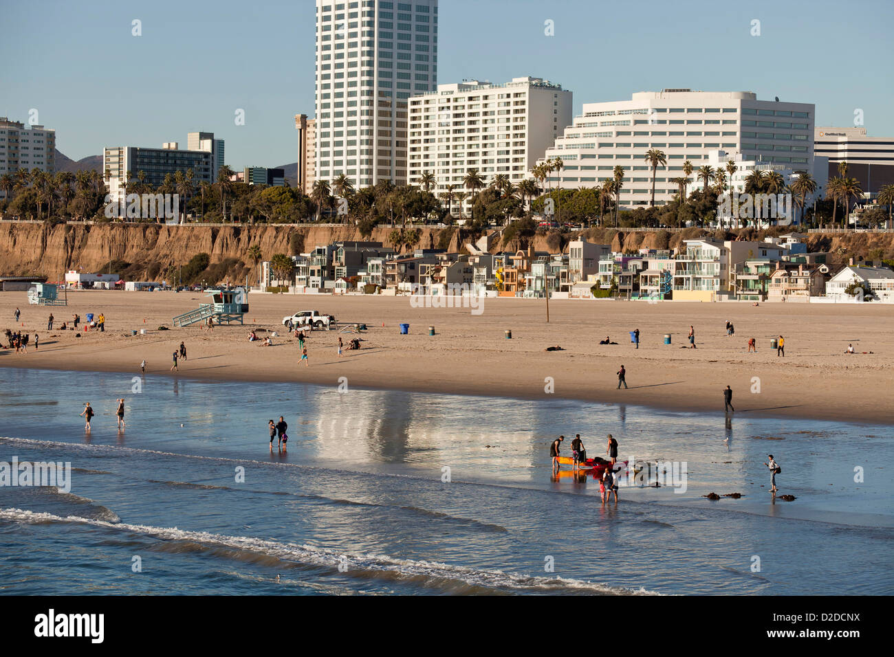 La plage de Santa Monica, Los Angeles County, Californie, États-Unis d'Amérique, USA Banque D'Images