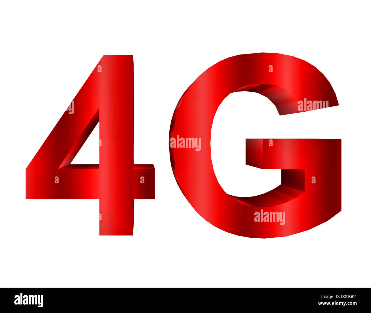 4G Symbole sur fond blanc Banque D'Images