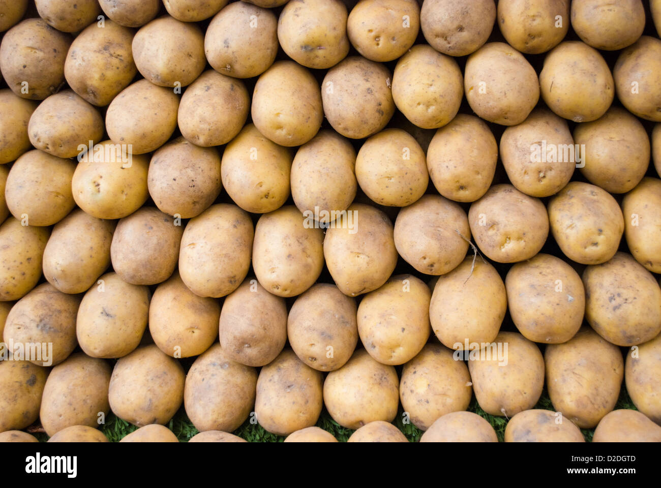 Pommes empilées en vente dans le marché Banque D'Images