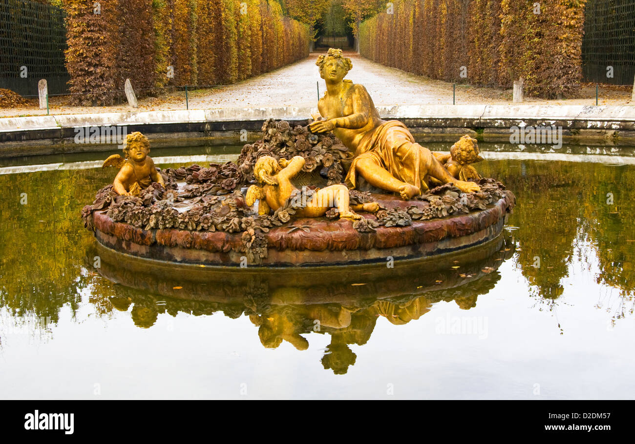 Fontaine Flora, Palais de Versailles, France Banque D'Images