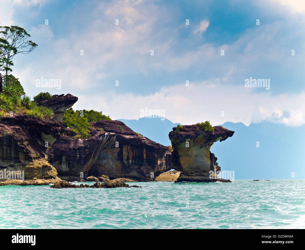 La Malaisie, Bornéo, l'État de Sarawak, parc national de Bako Banque D'Images