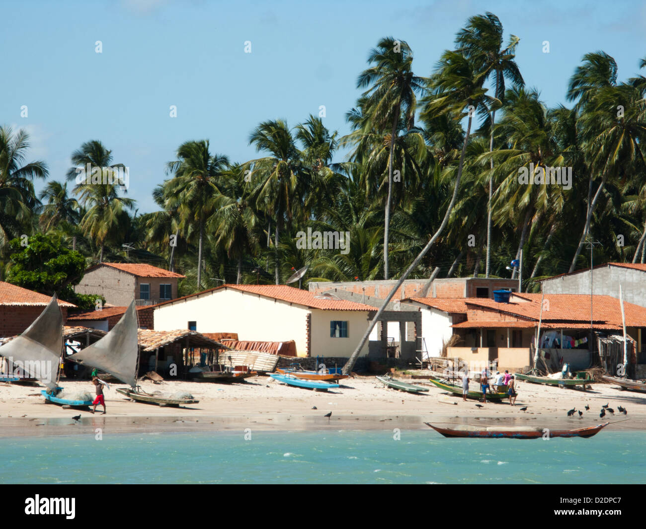 Vue de la côte de Barra de Camaragibe, état d'Alagoas, au nord-est du Brésil Banque D'Images