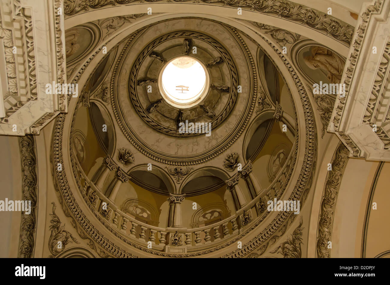 Intérieur Cathédrale de San Juan Bautista à une église dome, Old San Juan, Puerto Rico Banque D'Images