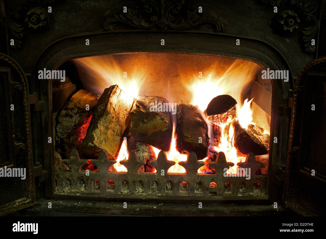 Feu de bois Banque D'Images