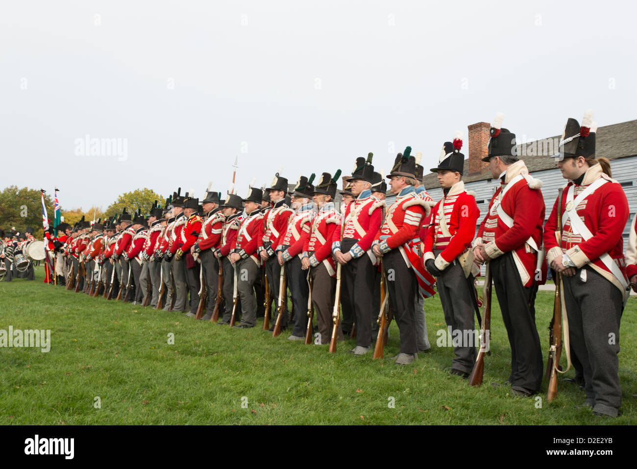 Canada, Ontario, Niagara-on-the-Lake, Fort George National Historical Monuments, des soldats britanniques Banque D'Images