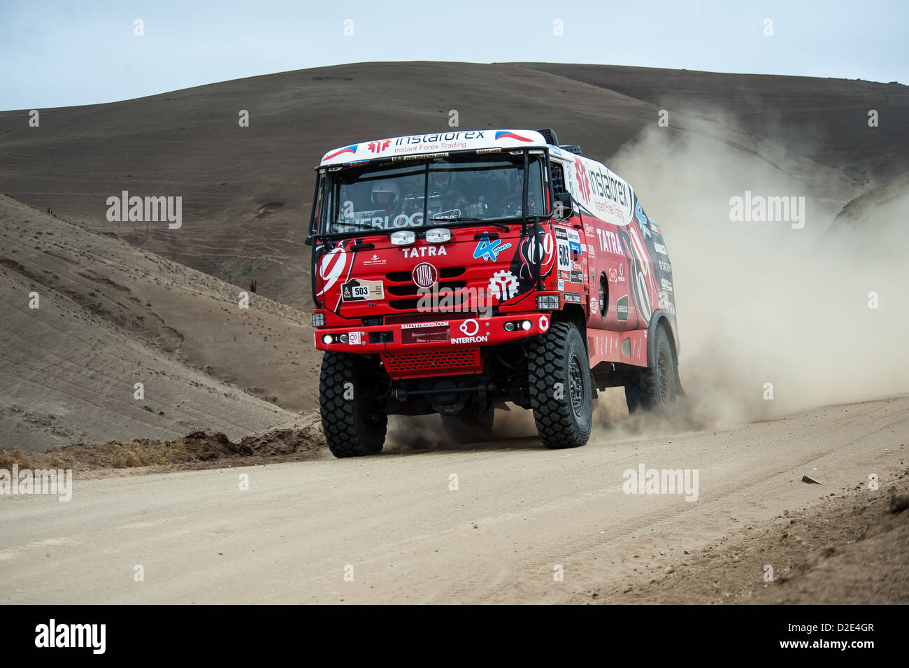 503 Ales Loprais Tatra Tchèque, 6e place de classement général des camions, 2013 Banque D'Images