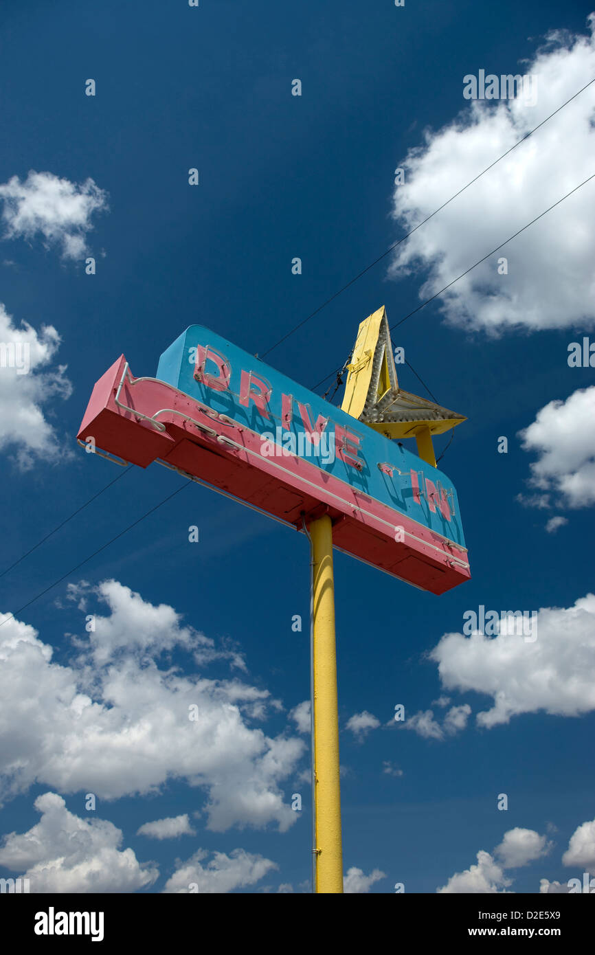 Conduire en SIGNE DE CINÉMA Banque D'Images