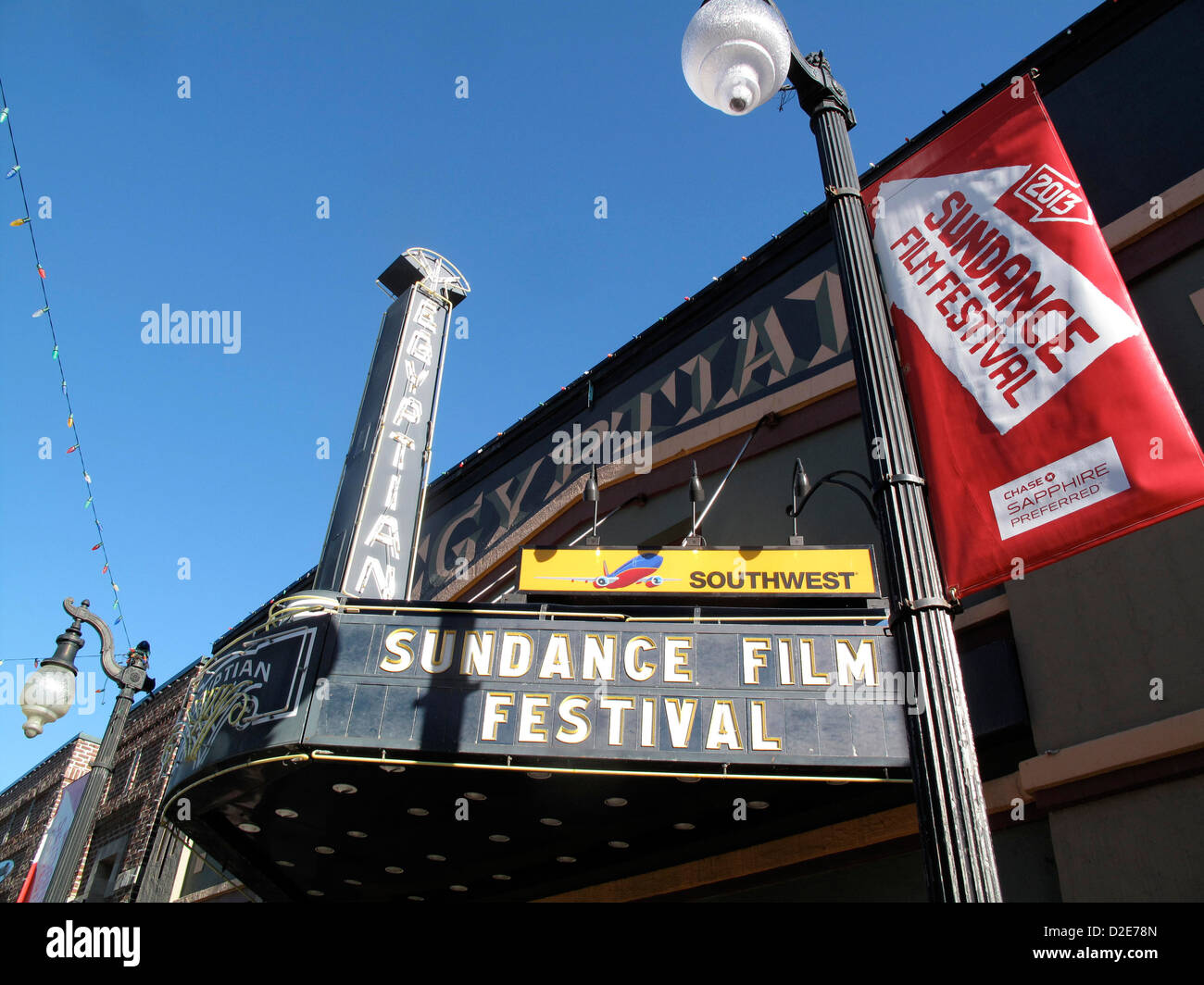 Park City, Utah, 19 janvier 2013 - Le théâtre égyptien à Park City pendant le Festival du Film de Sundance Banque D'Images