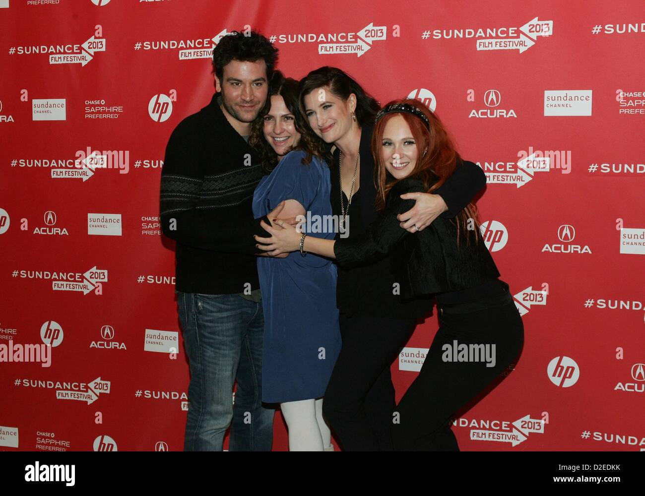 Josh Radnor Jill Soloway Kathryn Hahn temple Juno APRÈS-MIDI arrivées DELIGHT Premiere 2013 Sundance Film Festival Eccles Banque D'Images