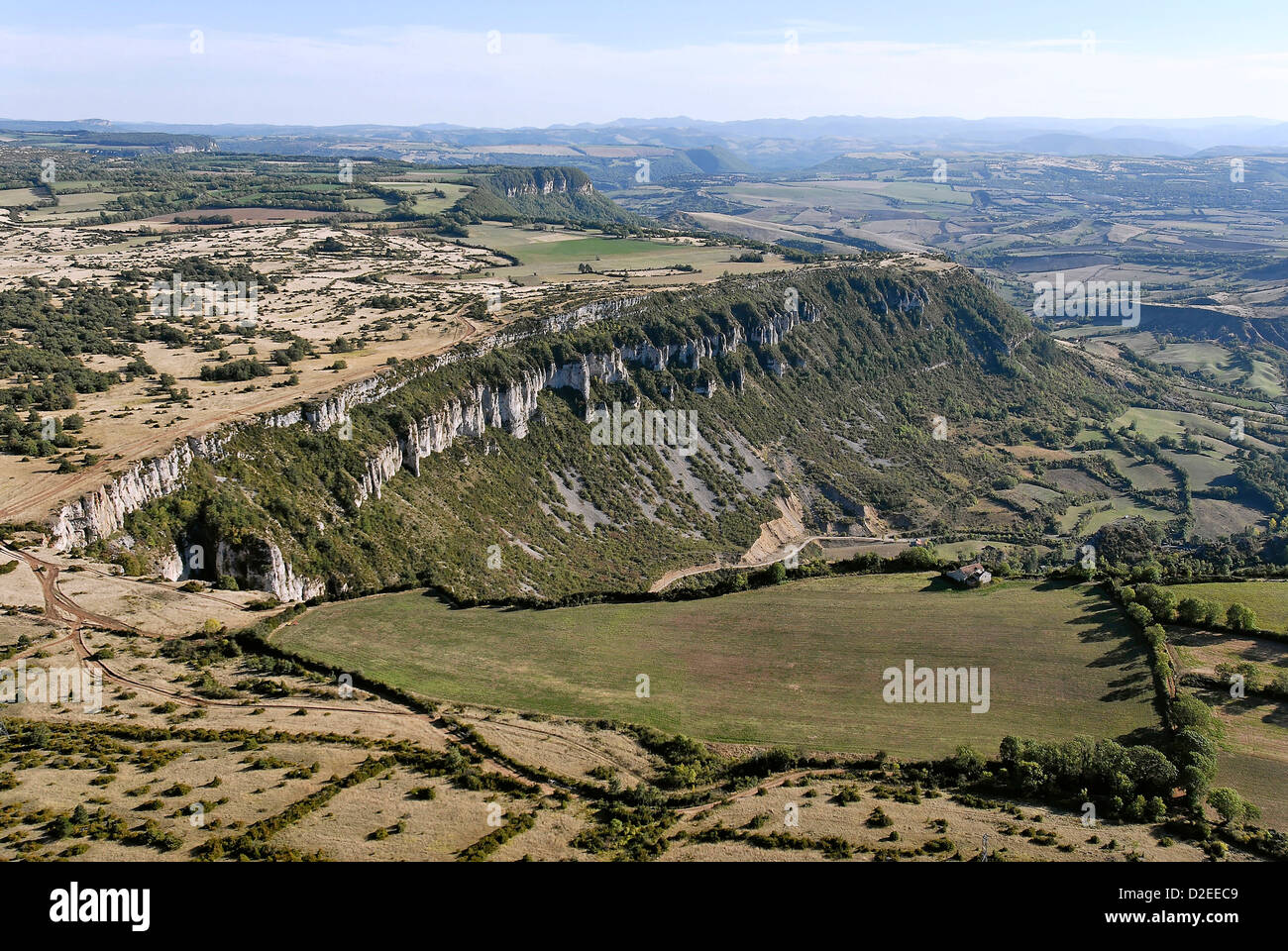 France, Midi Pyrénées, le cirque de Tournemire, le paysage du plateau du  Larzac, vue aérienne Photo Stock - Alamy
